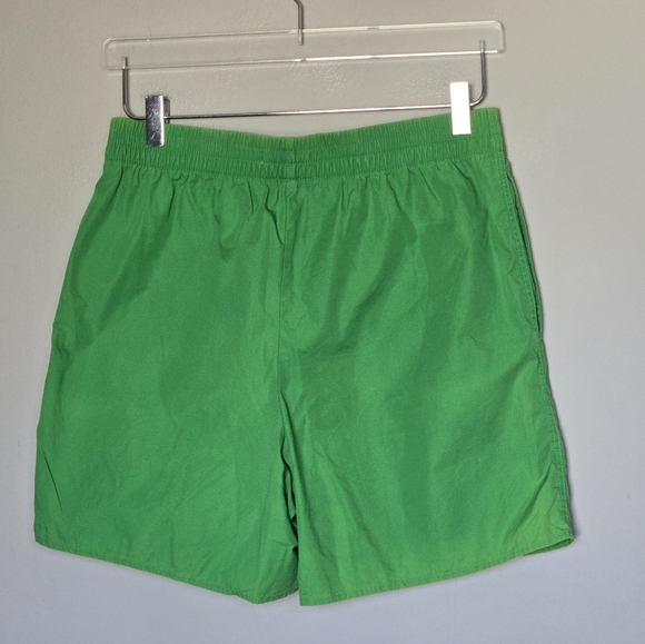 Aritzia Babaton 100% Poplin Cotton Green Pull-On Shorts Relaxed Fit 5" Inseam M - Picture 3 of 8